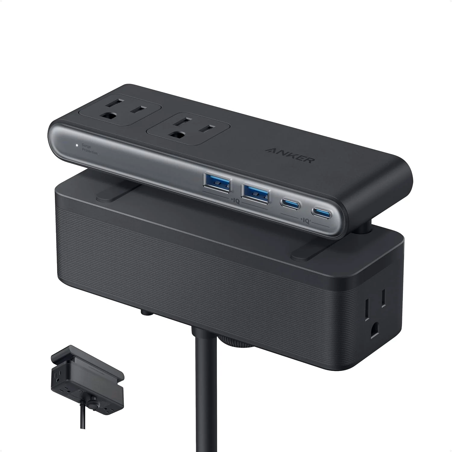 Anker Nano Power Strip 10-in-1 with 70W USB-C charging and adjustable desk clamp
